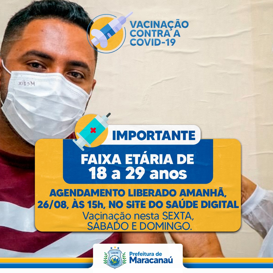 Você está visualizando atualmente Maracanaú segue com vacinação de pessoas acima de 18 anos