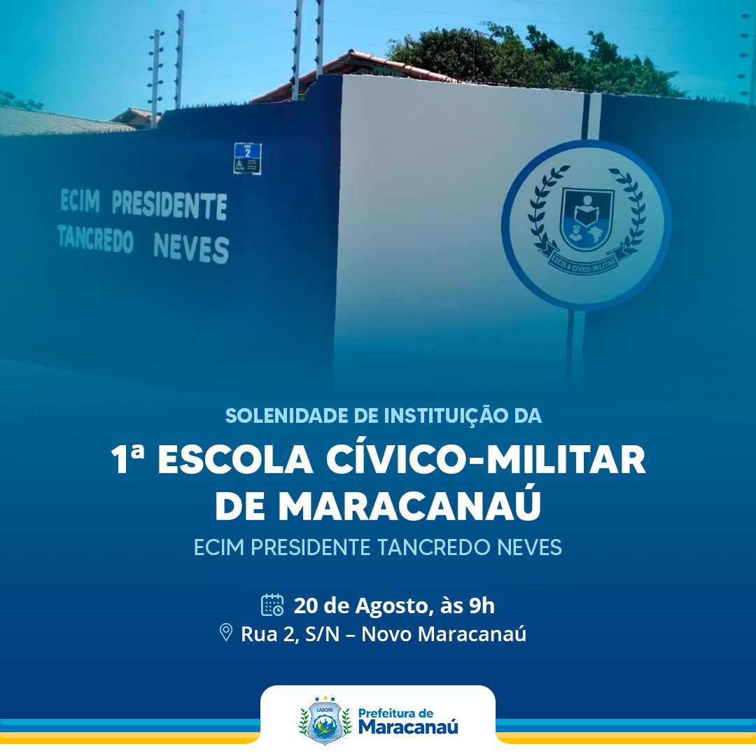 Read more about the article Prefeitura instituirá a primeira Escola Cívico-Militar em Maracanaú