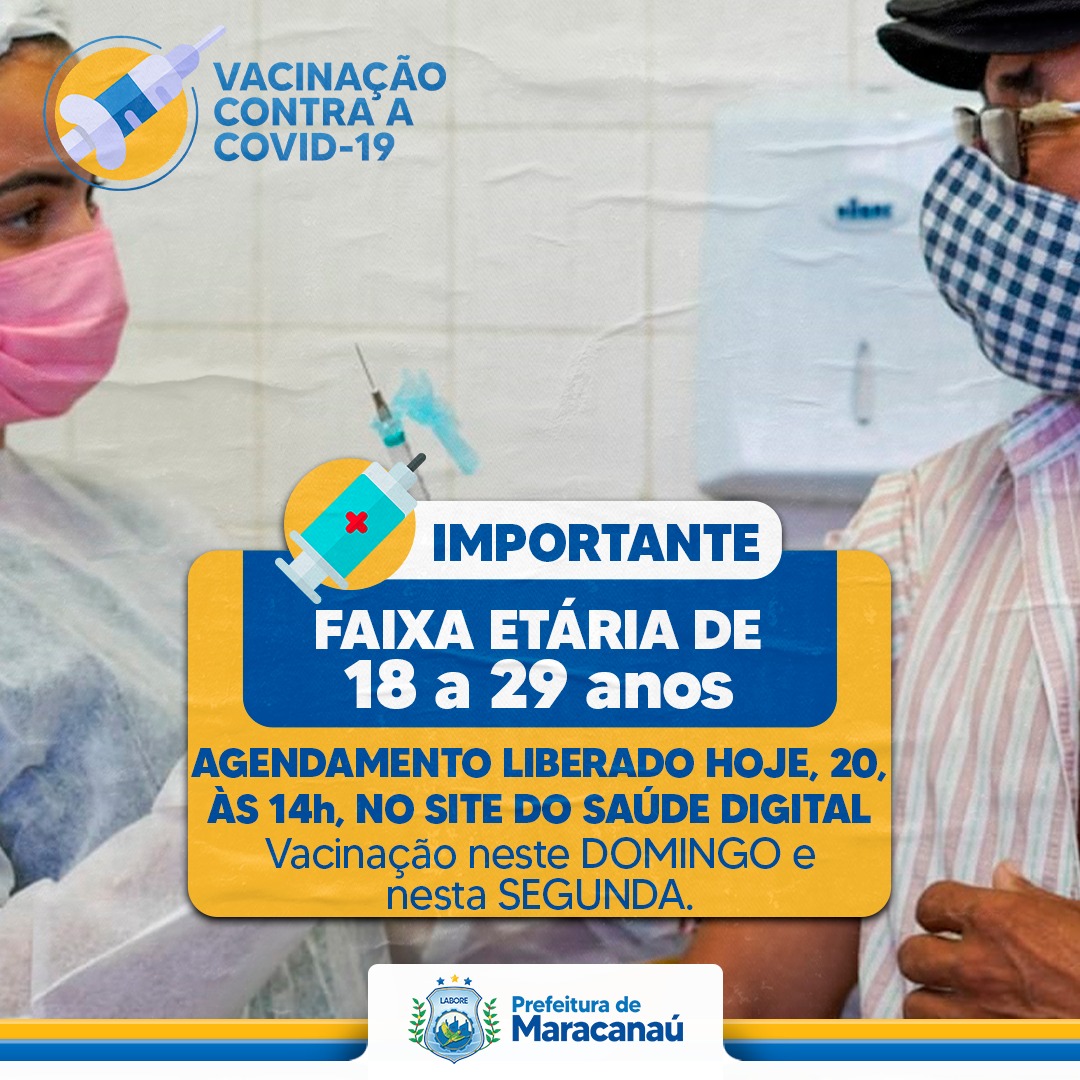 Você está visualizando atualmente Maracanaú segue com vacinação de pessoas acima de 18 anos