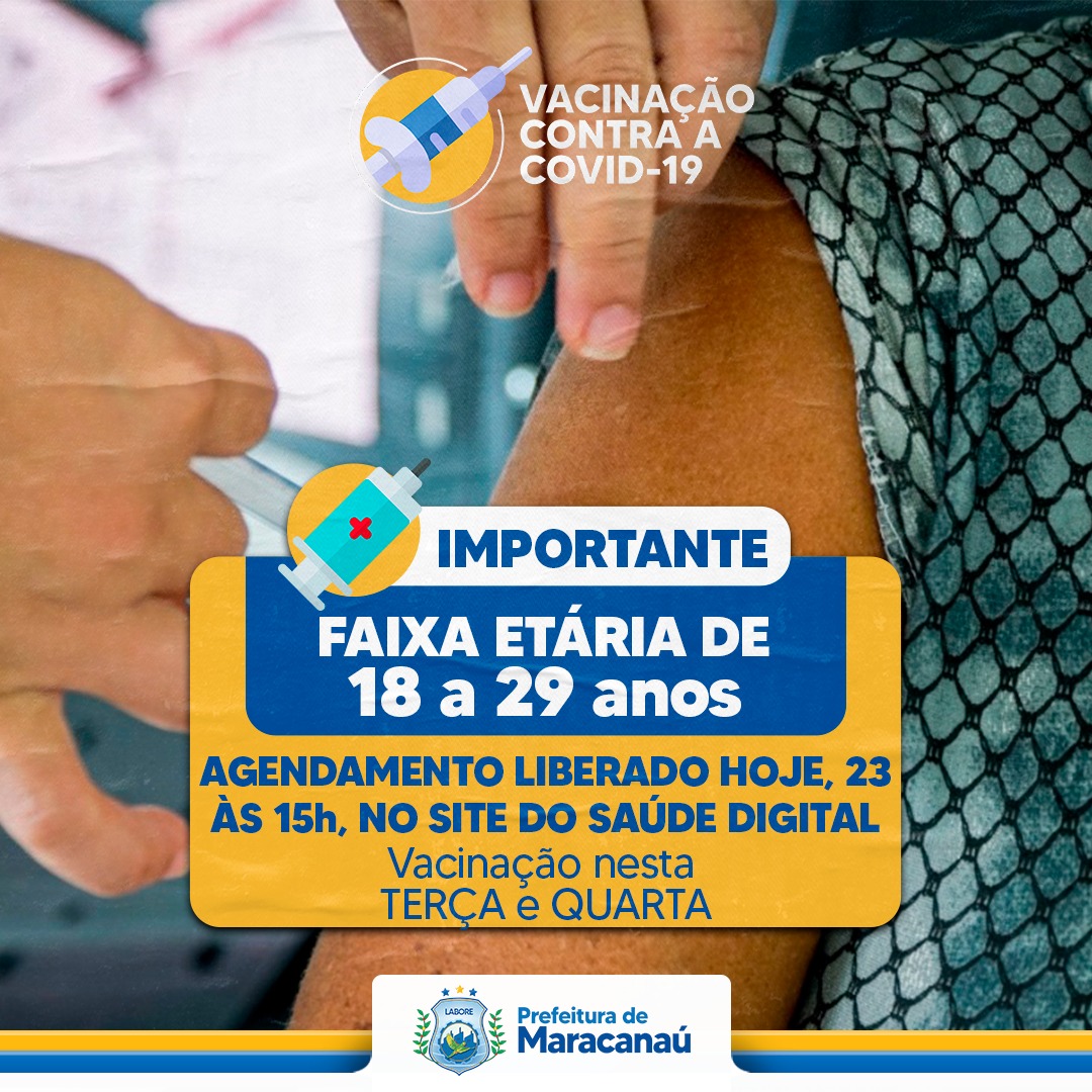 Você está visualizando atualmente Covid-19: Prefeitura de Maracanaú realiza novo agendamento nesta segunda-feira (23)