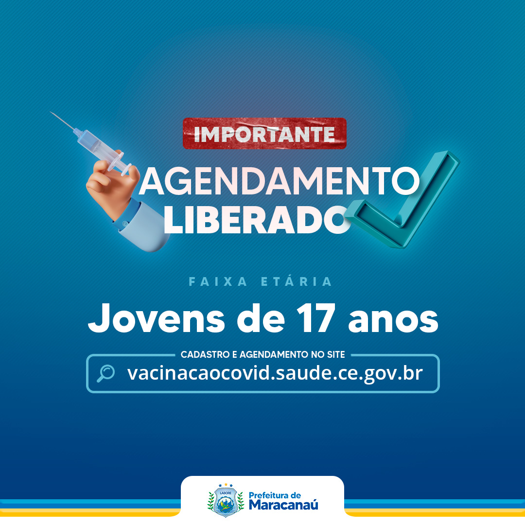 Read more about the article Covid-19: Maracanaú inicia vacinação de adolescentes neste sábado