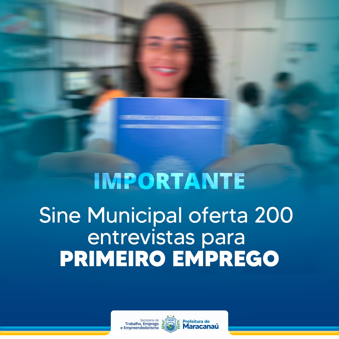 Você está visualizando atualmente Sine Municipal oferta 200 entrevistas para primeiro emprego