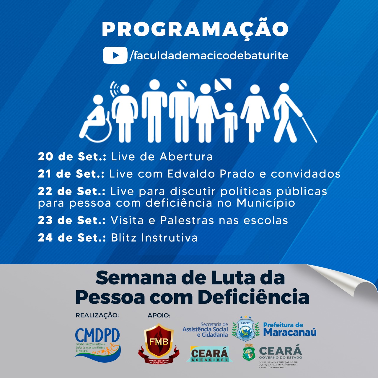 Você está visualizando atualmente Prefeitura e CMDPD realizará Semana de Luta da Pessoa com Deficiência