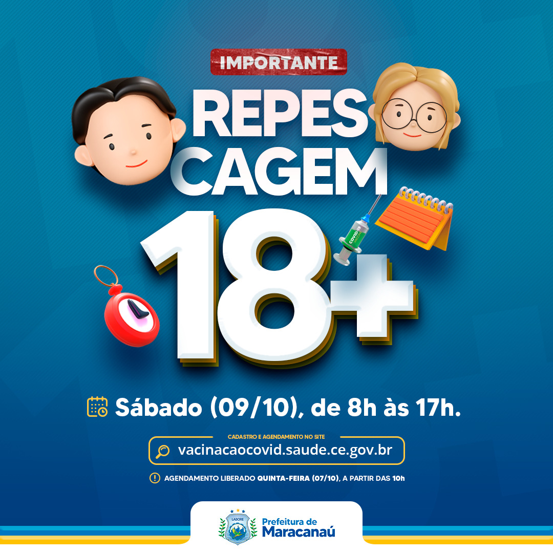 Você está visualizando atualmente Prefeitura realiza neste sábado (09/10), repescagem da vacinação contra a Covid-19 para pessoas acima de 18 anos