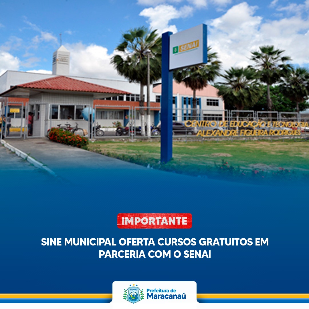 Leia mais sobre o artigo Sine Municipal oferta cursos gratuitos em parceria com o Senai