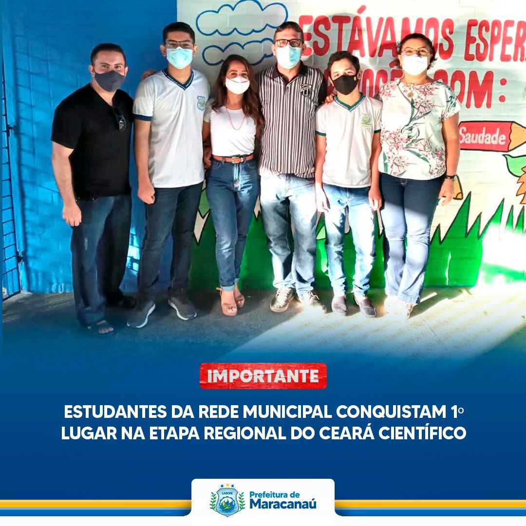 Você está visualizando atualmente Estudantes da rede municipal conquistam 1º Lugar na Etapa Regional do Ceará Científico