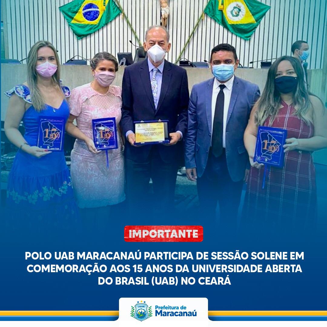 Read more about the article Polo UAB Maracanaú participa de sessão solene em comemoração aos 15 anos da Universidade Aberta do Brasil (UAB) no Ceará