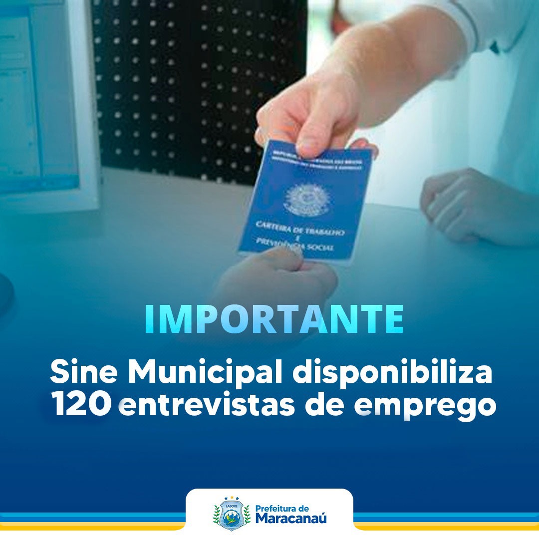 Você está visualizando atualmente Sine Municipal disponibiliza 120 entrevistas de emprego