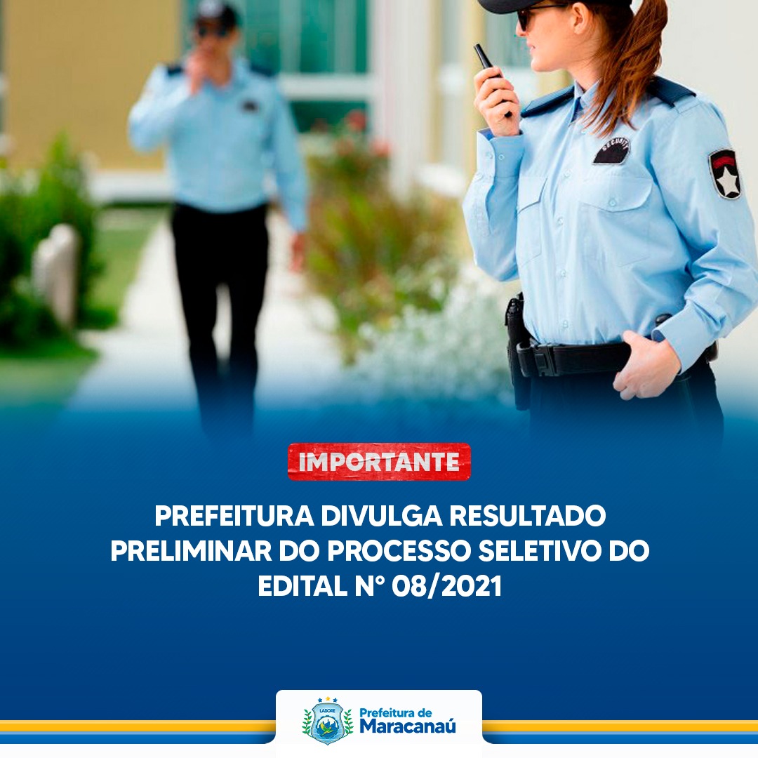 Read more about the article Prefeitura divulga resultado preliminar do processo seletivo do Edital N° 08/2021