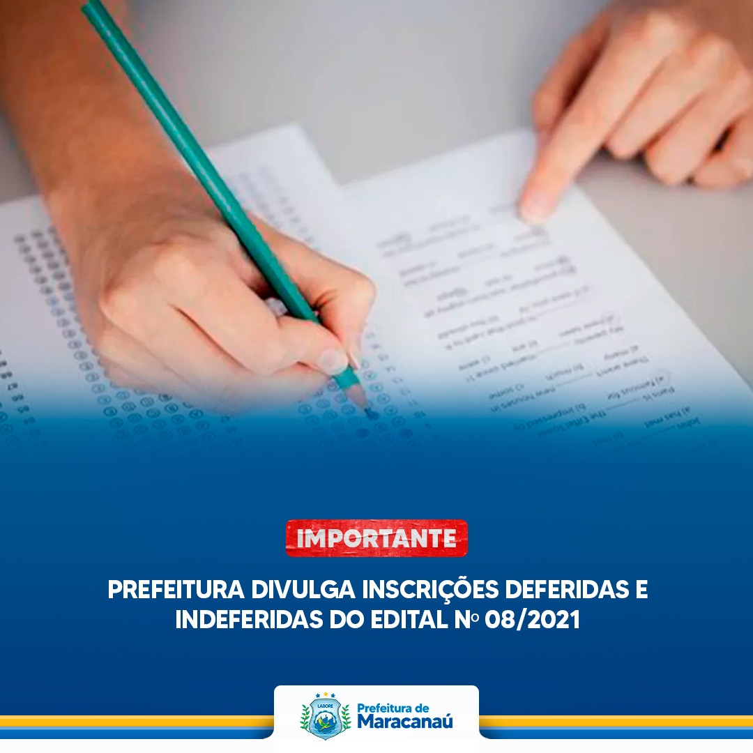 Read more about the article Prefeitura divulga inscrições deferidas e indeferidas do Edital Nº 08/2021