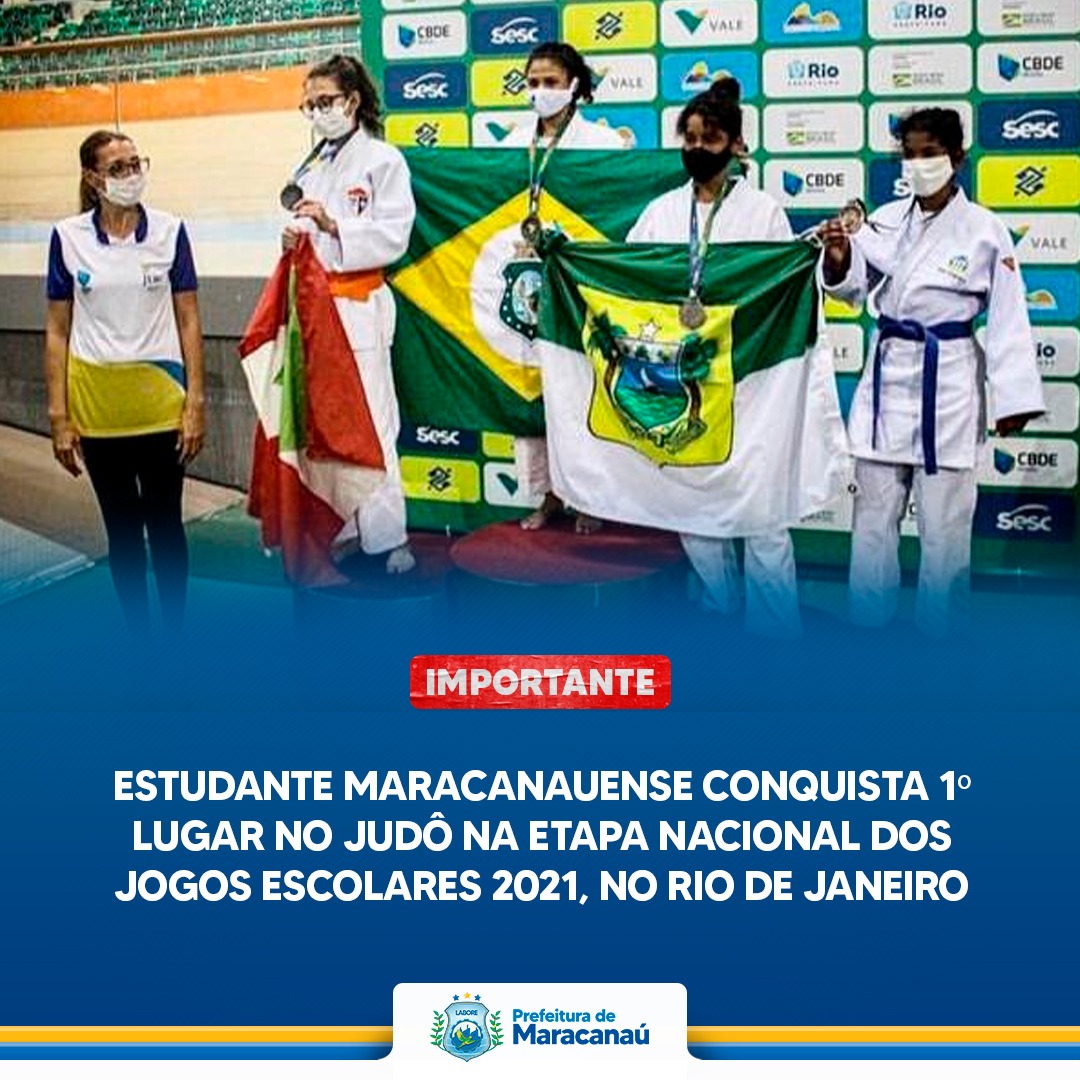 You are currently viewing Estudante maracanauense conquista 1º lugar no Judô nos Jogos Escolares Brasileiros