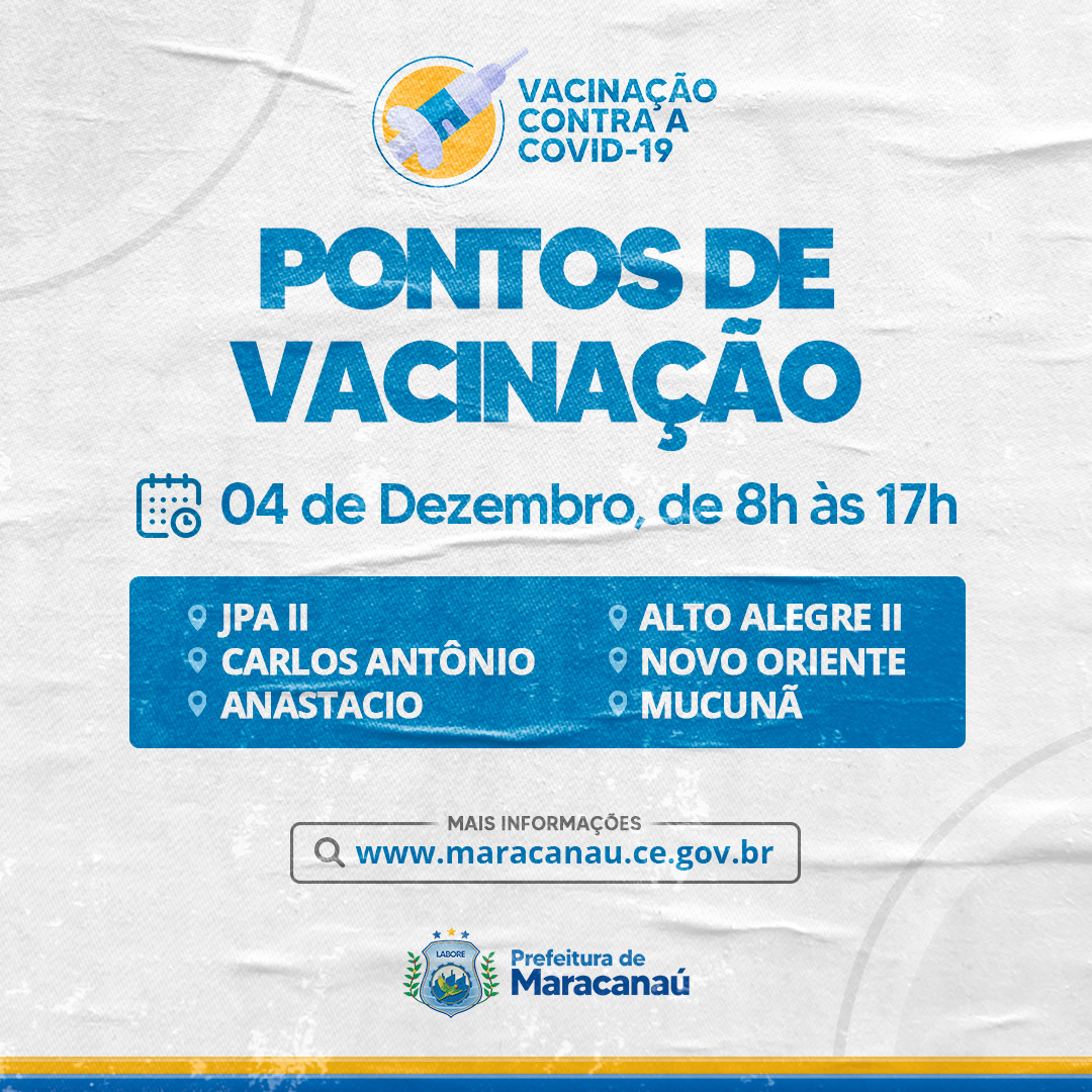 Leia mais sobre o artigo Covid-19: Saúde promove campanha de vacinação neste sábado (04)