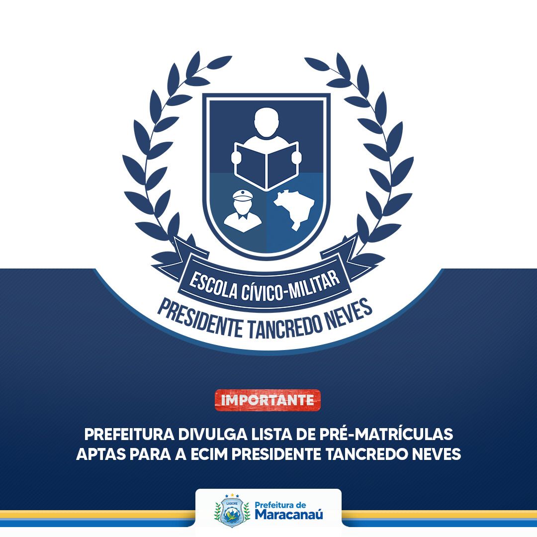 You are currently viewing Prefeitura divulga lista de pré-matrículas aptas para a ECIM Presidente Tancredo Neves