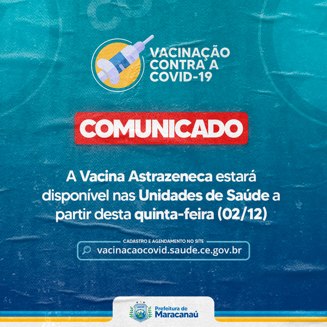 Você está visualizando atualmente 2ª dose da Astrazeneca estará disponível a partir de hoje (02)