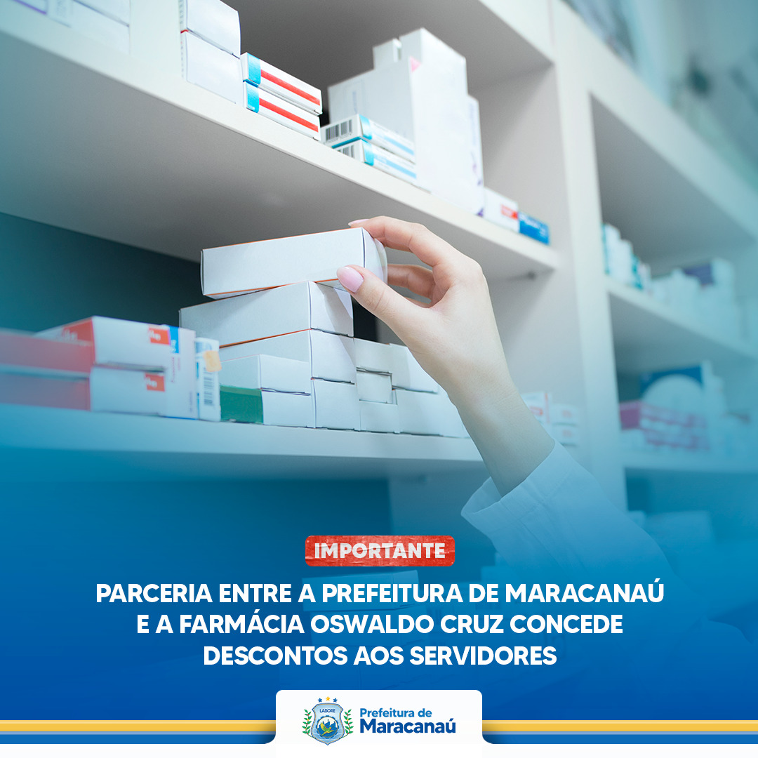 Read more about the article Parceria entre Prefeitura e Farmácia Oswaldo Cruz concede descontos aos servidores