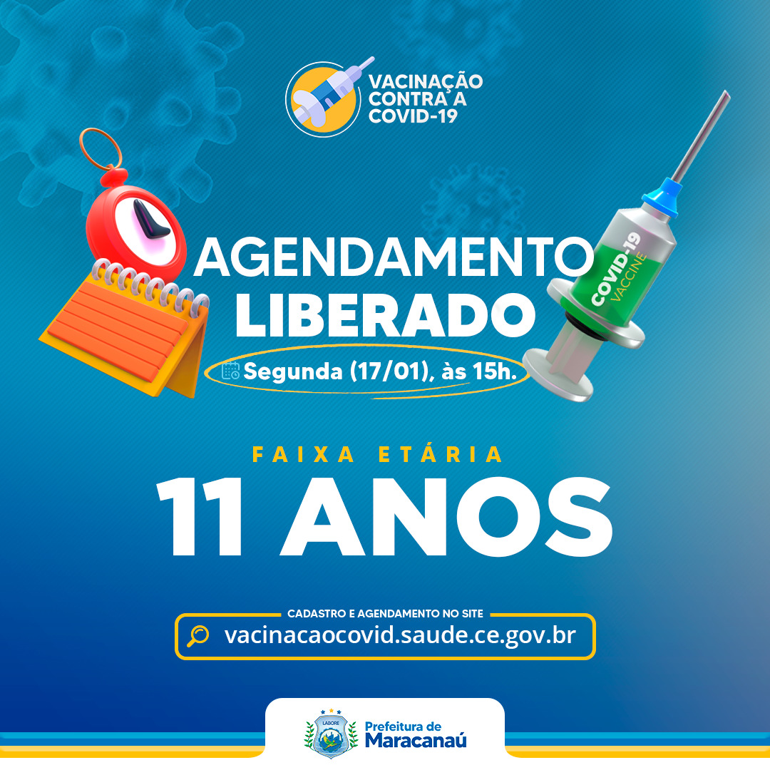 No momento, você está visualizando Covid-19: Prefeitura abre agendamento no Saúde Digital para crianças de 11 anos