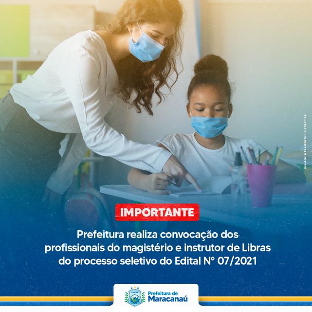 No momento, você está visualizando Prefeitura realiza convocação dos profissionais do magistério e instrutor de Libras do processo seletivo do Edital Nº 07/2021