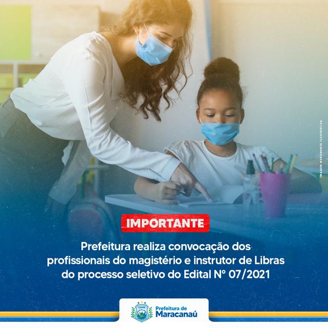 Leia mais sobre o artigo Prefeitura realiza convocação dos profissionais do magistério e instrutor de Libras do processo seletivo do Edital Nº 07/2021