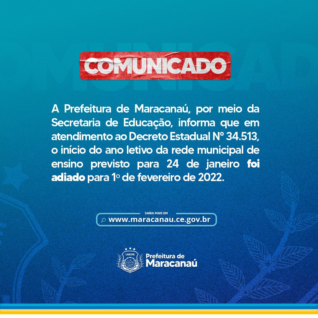 Read more about the article Comunicado sobre o início do ano letivo de 2022