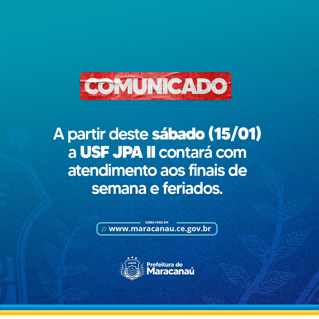 No momento, você está visualizando Saúde amplia atendimento aos finais de semana