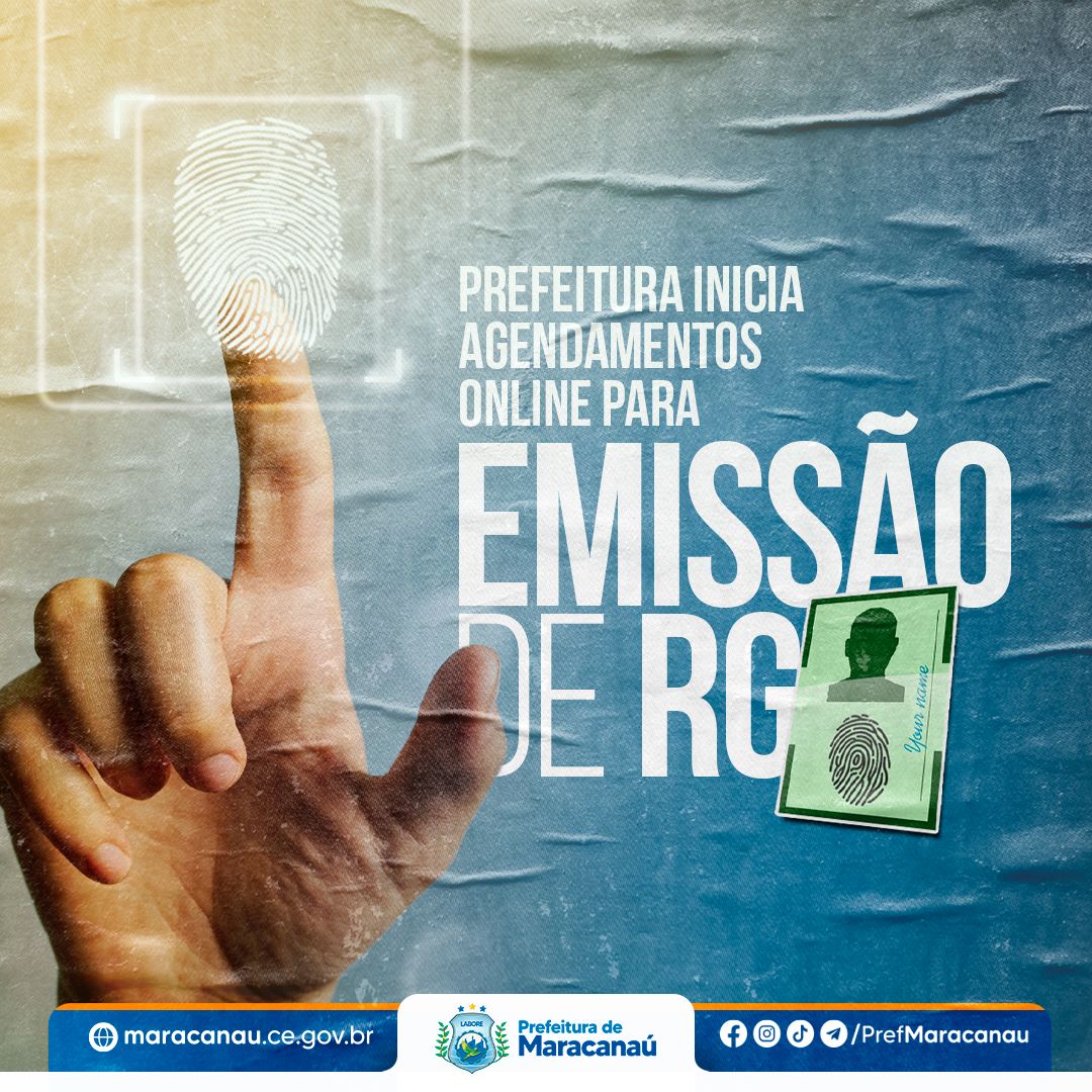 Você está visualizando atualmente Prefeitura realiza agendamentos online para emissão de RG