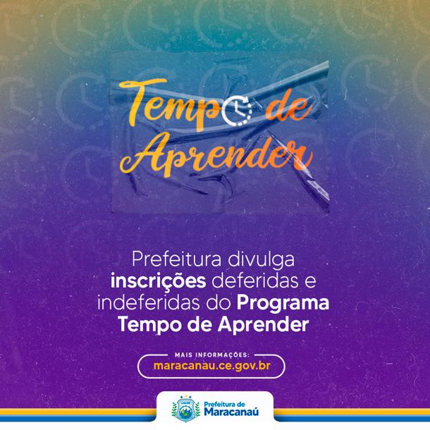 No momento, você está visualizando Prefeitura divulga inscrições deferidas e indeferidas do Programa Tempo de Aprender