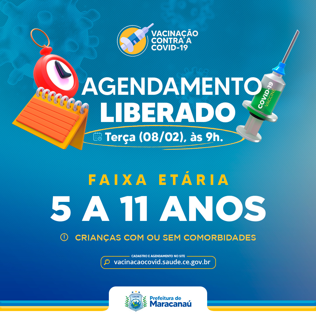 Leia mais sobre o artigo Prefeitura abre agendamento de vacinação contra covid de crianças