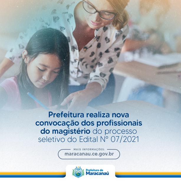 Leia mais sobre o artigo Prefeitura realiza nova convocação dos profissionais do magistério do processo seletivo do Edital N° 07/2021