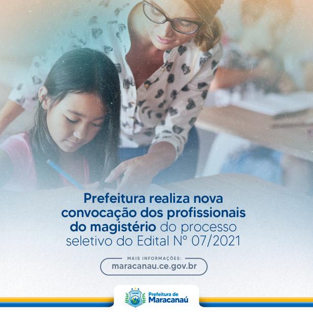 No momento, você está visualizando Prefeitura realiza nova convocação dos profissionais do magistério do processo seletivo do Edital N° 07/2021