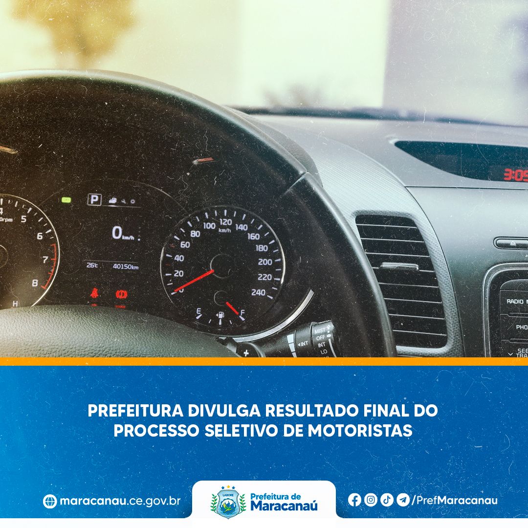 Você está visualizando atualmente Prefeitura divulga resultado final do processo seletivo de motoristas