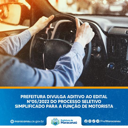 Read more about the article Prefeitura divulga aditivo ao Edital N°05/2022 do processo seletivo simplificado para a função de motorista
