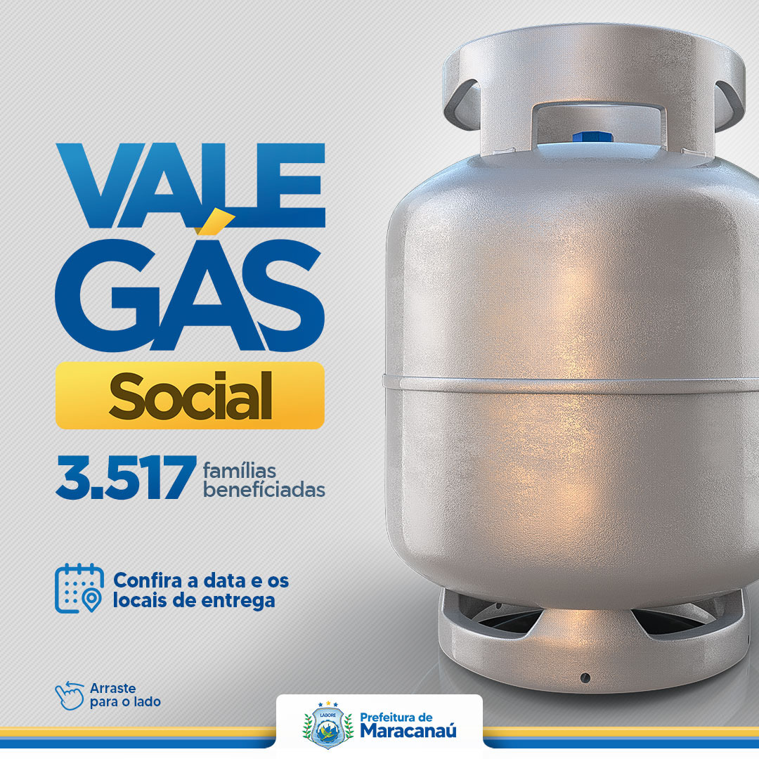 Você está visualizando atualmente Prefeitura inicia entrega do Vale Gás Social na próxima segunda-feira, 28/03