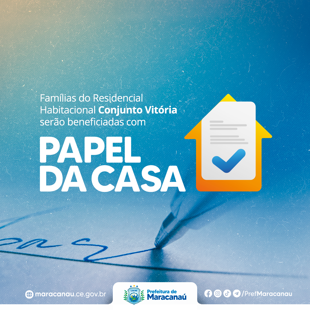 Read more about the article Famílias do Residencial Habitacional Conjunto Vitória serão beneficiadas com Papel da Casa