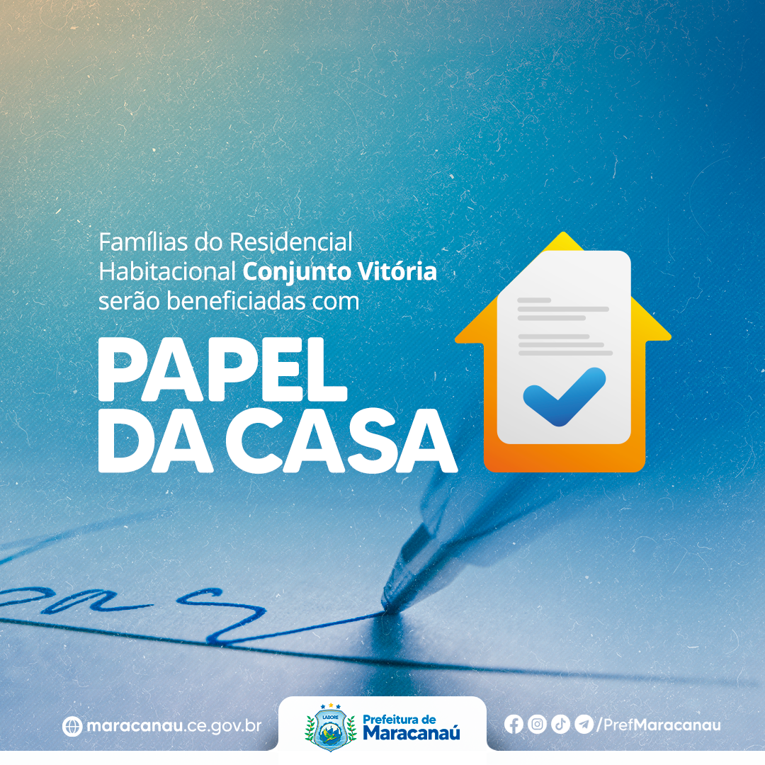 Leia mais sobre o artigo Famílias do Residencial Habitacional Conjunto Vitória serão beneficiadas com Papel da Casa