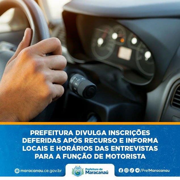 No momento, você está visualizando Prefeitura divulga inscrições deferidas após recurso e informa locais e horários das entrevistas para a função de motorista