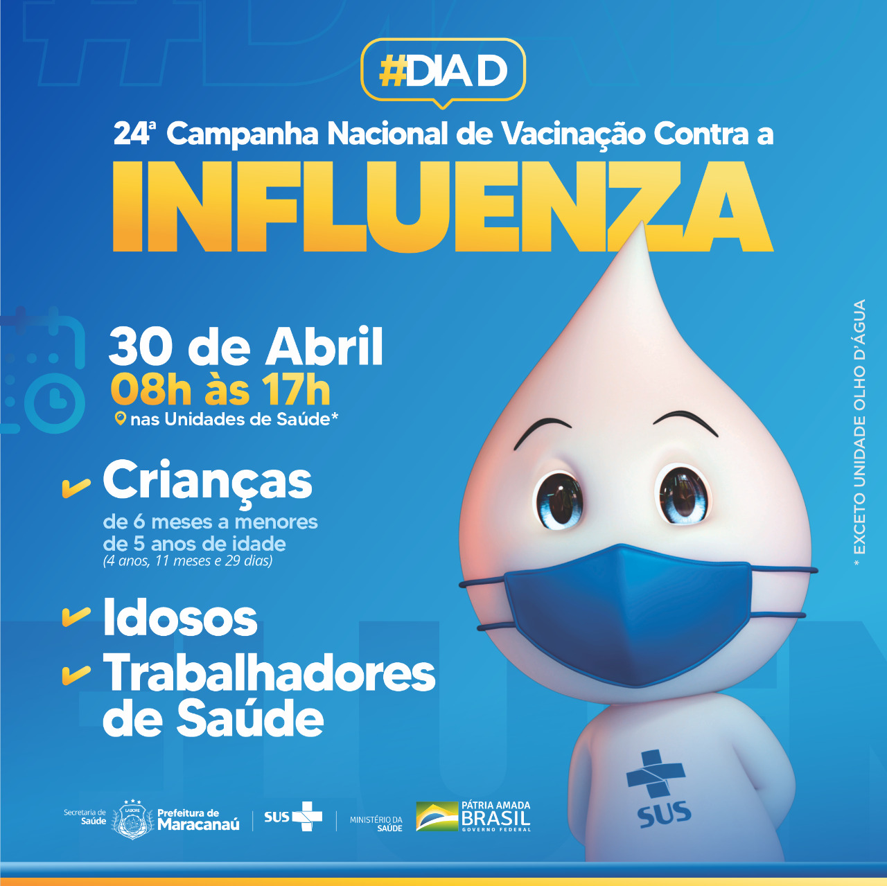 Você está visualizando atualmente Prefeitura realiza Dia D de vacinação contra Influenza