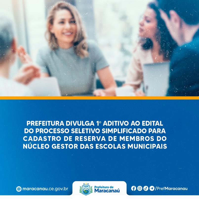 Você está visualizando atualmente Prefeitura divulga 1º aditivo ao Edital do Processo seletivo simplificado para cadastro de reserva de membros do núcleo gestor das Escolas Municipais