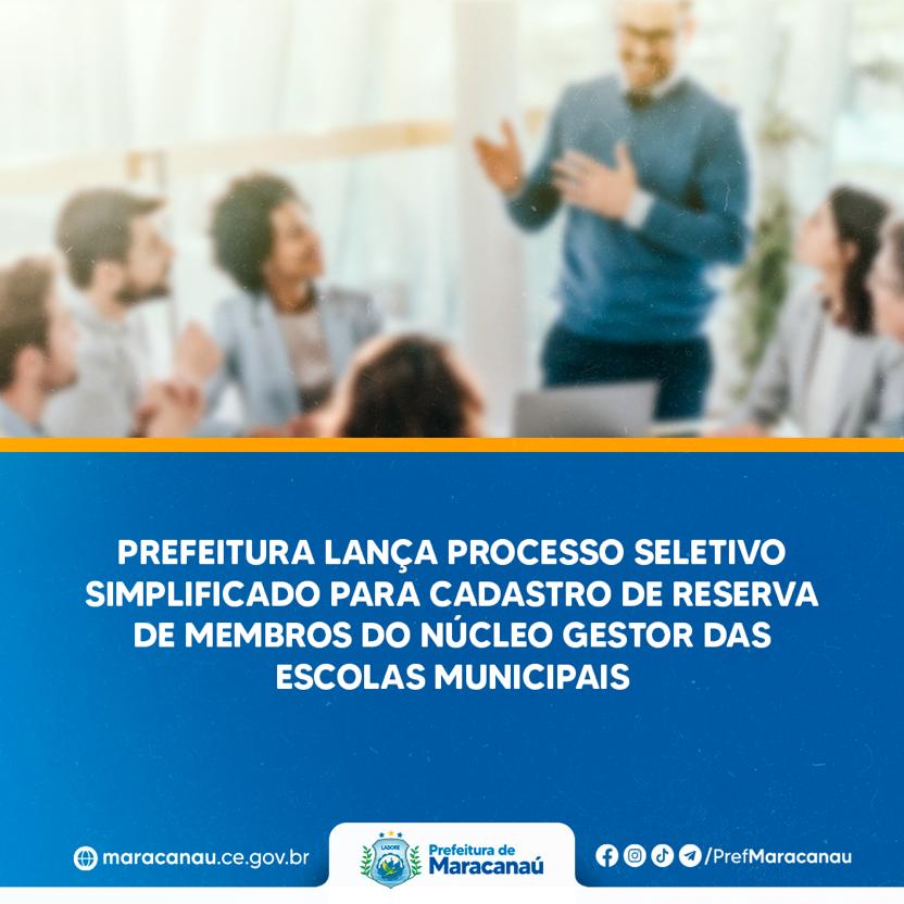 Read more about the article Prefeitura lança processo seletivo simplificado para cadastro de reserva de membros do núcleo gestor das Escolas Municipais