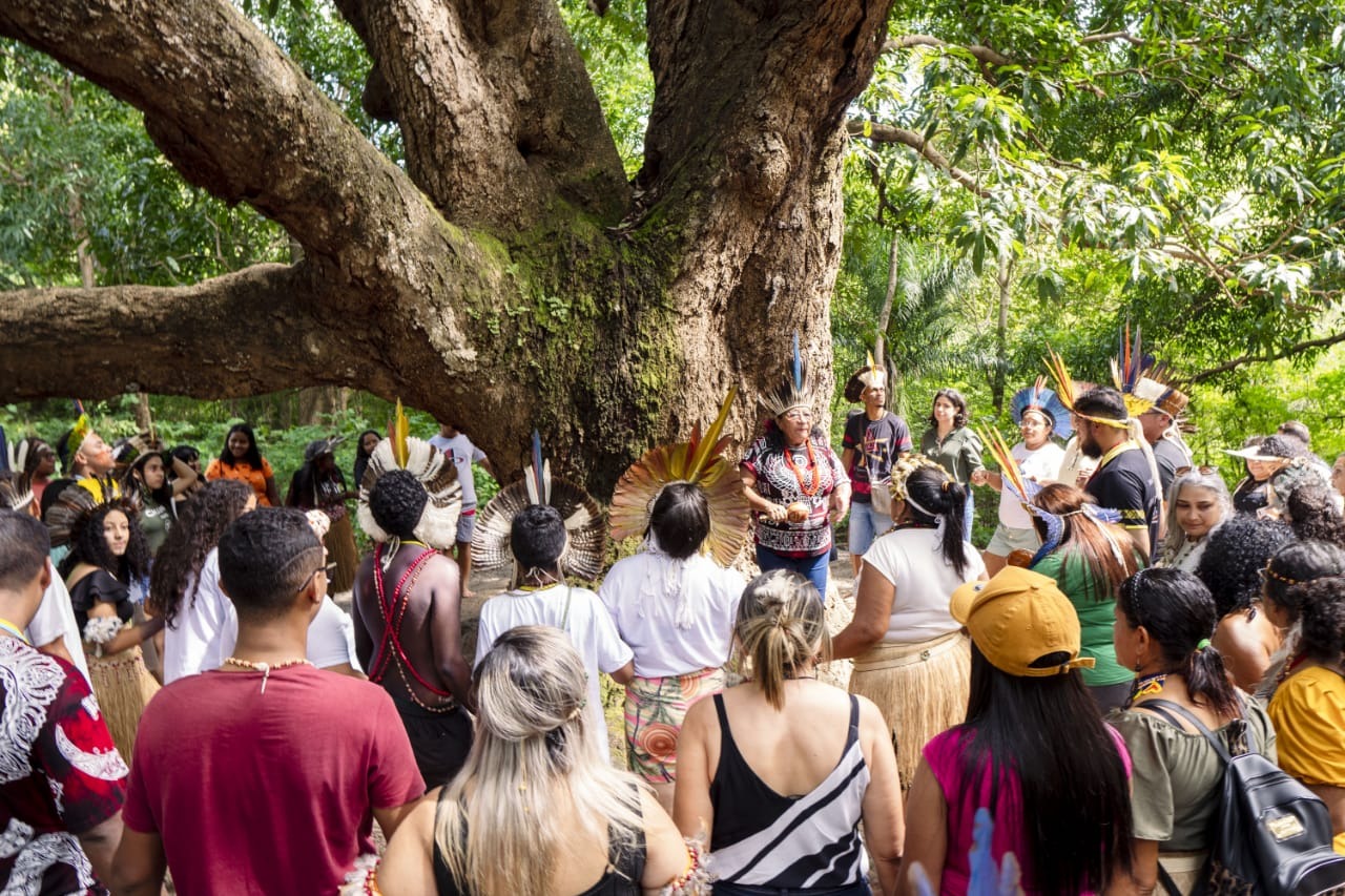 Leia mais sobre o artigo Dia do Indígena Pitaguary é celebrado com homenagens na Mangueira Centenária