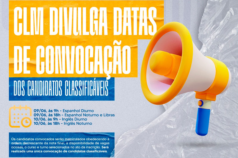 You are currently viewing CLM divulga datas de convocação dos candidatos classificáveis