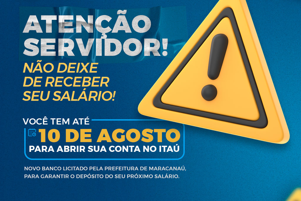 Leia mais sobre o artigo ATENÇÃO SERVIDOR, NÃO DEIXE DE RECEBER O SEU SALÁRIO!