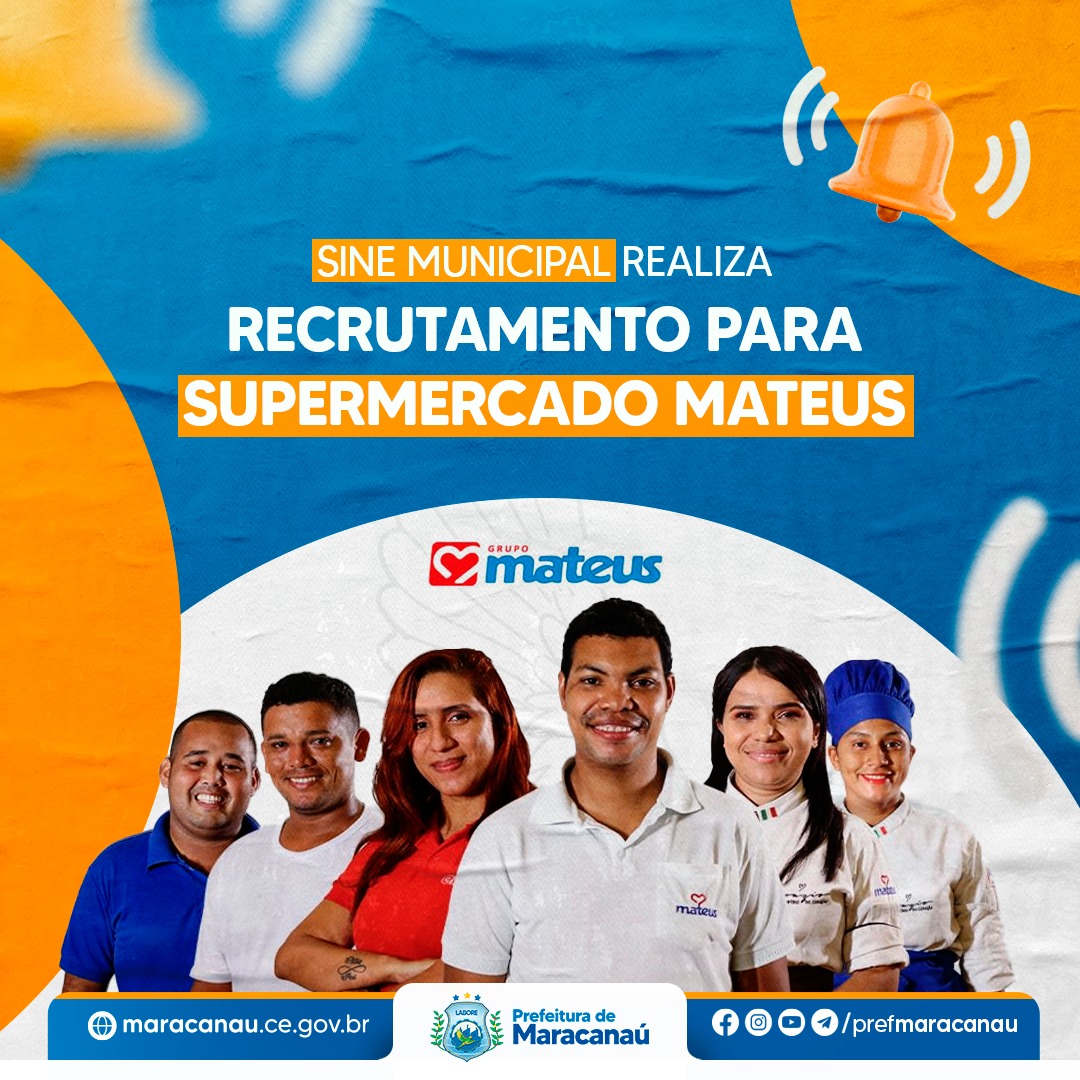 Leia mais sobre o artigo Sine Municipal realiza recrutamento para Supermercado Mateus