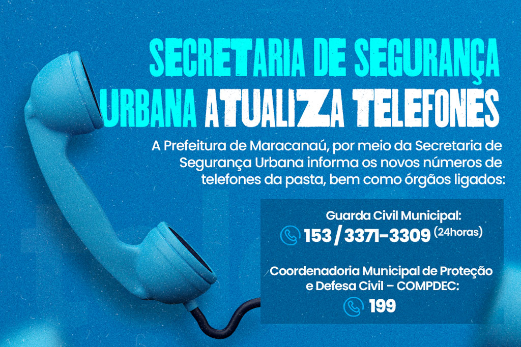 You are currently viewing Secretaria de Segurança Urbana atualiza telefones