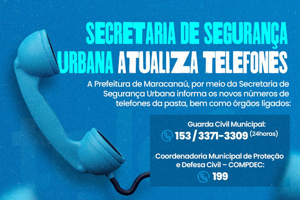 Leia mais sobre o artigo Secretaria de Segurança Urbana atualiza telefones