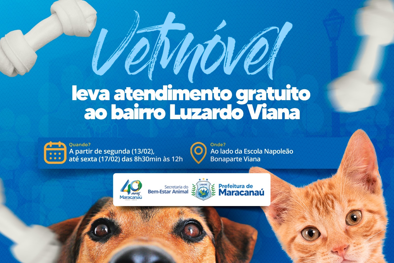 Você está visualizando atualmente VetMóvel leva atendimento gratuito ao bairro Luzardo Viana