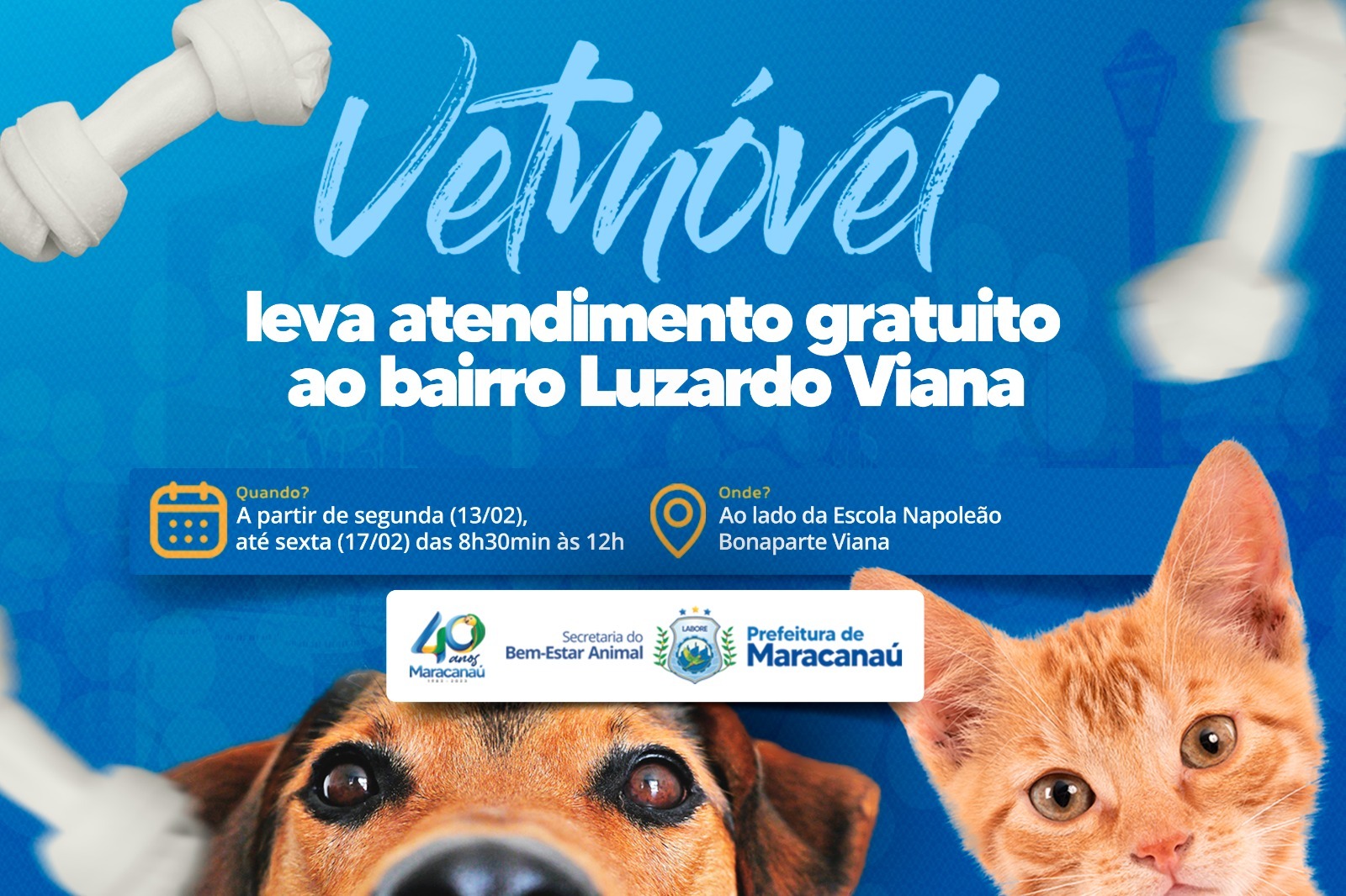 Leia mais sobre o artigo VetMóvel leva atendimento gratuito ao bairro Luzardo Viana