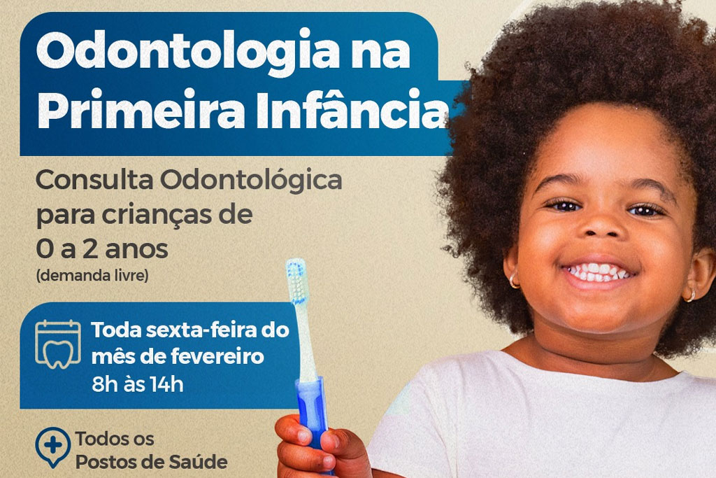 You are currently viewing Odontologia na Primeira Infância: Prefeitura oferta consulta odontológica em demanda livre para crianças de 0 a 2 anos