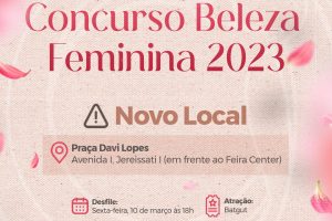 Leia mais sobre o artigo Concurso Beleza Feminina 2023 acontecerá na Praça Davi Lopes