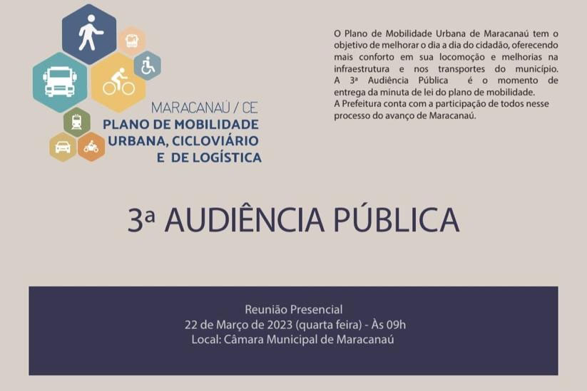 Você está visualizando atualmente Prefeitura realiza 3ª audiência pública sobre plano de Mobilidade Urbana nesta quarta-feira, 22