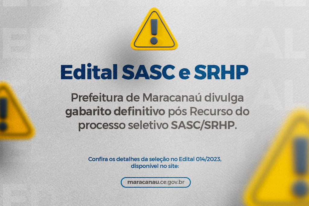 No momento você está vendo Prefeitura divulga gabarito definitivo do processo seletivo Sasc/SRHP